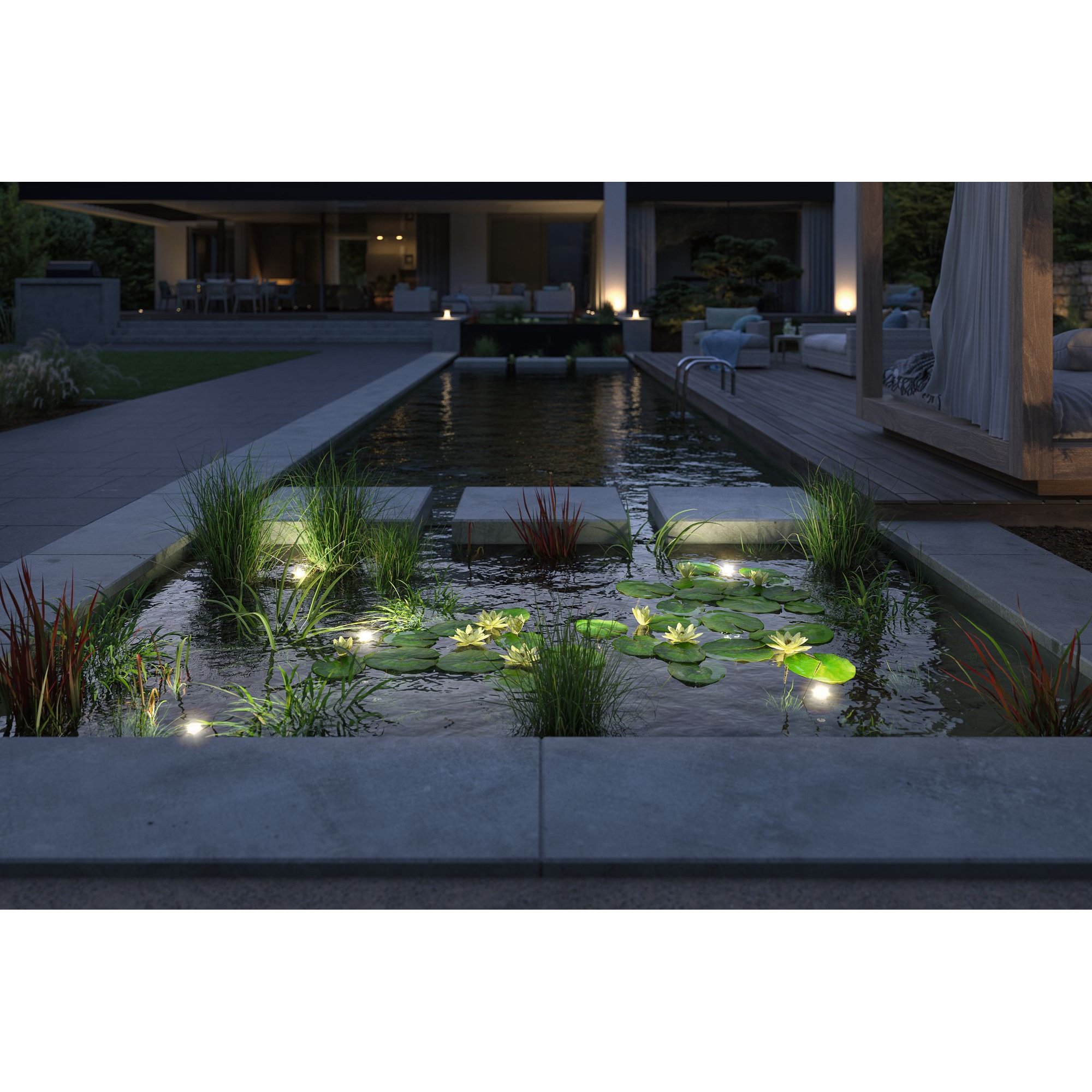 Teichleuchte 'Plug & Shine LED Pool Spot' 5 W schwarz