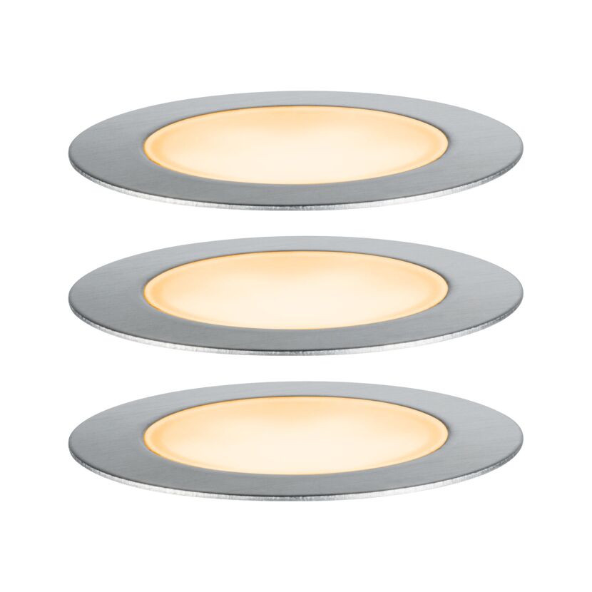 Drei runde LED-Einbauleuchten