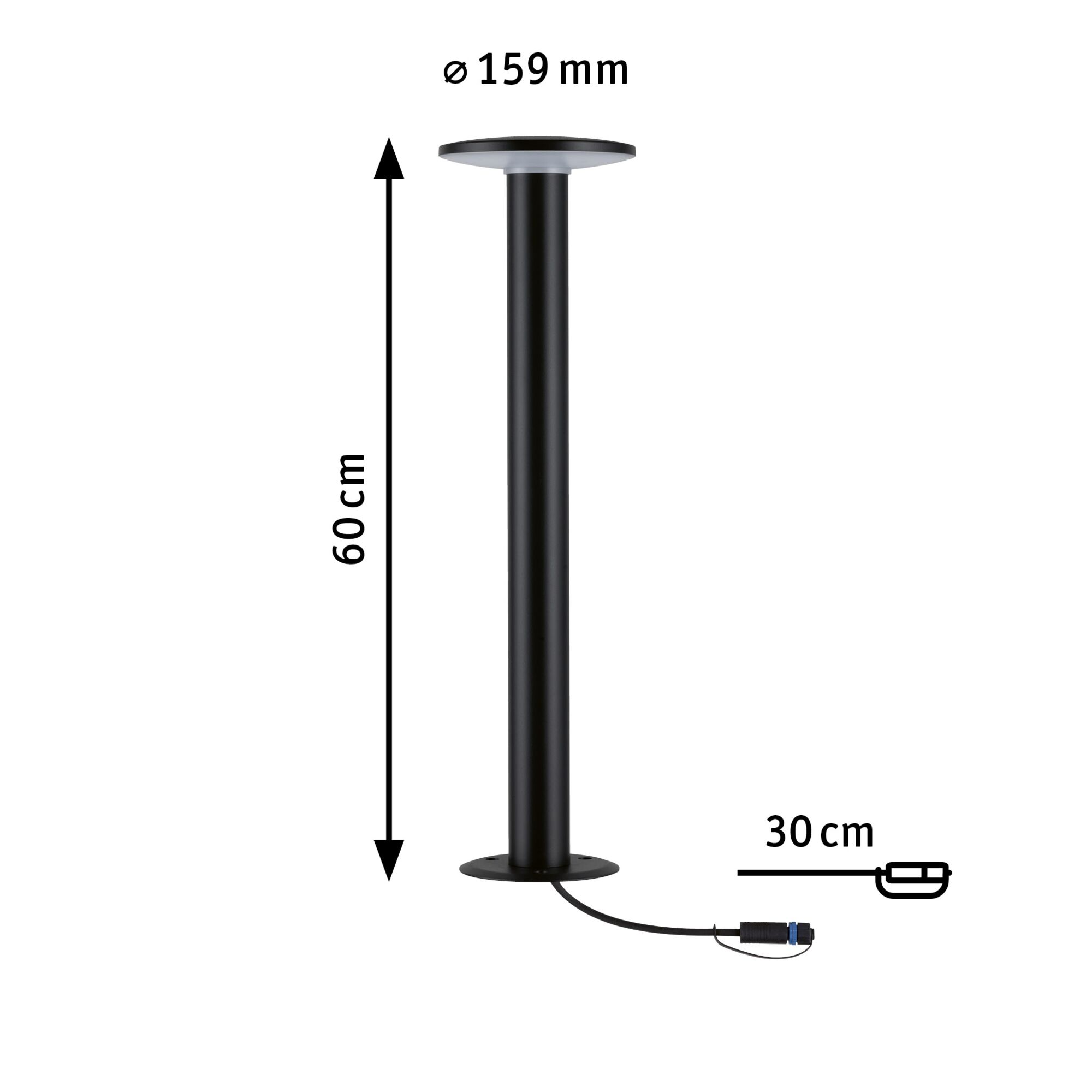 Pollerleuchte 'Plug & Shine Plate' 7 W insektenfreundlich anthrazit + product picture