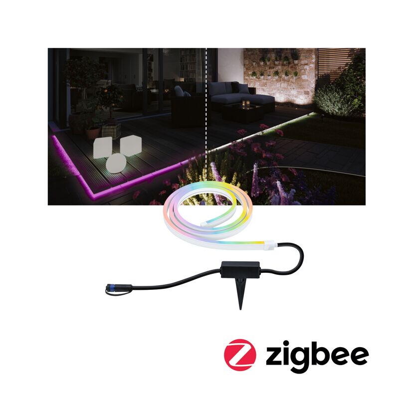 Outdoor LED-Strip 'Plug & Shine Smooth RGBW+' 2 m 11 W weiß