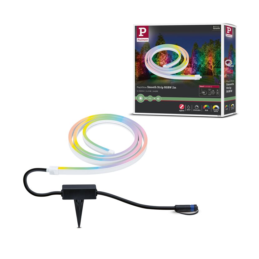 Outdoor LED-Strip 'Plug & Shine Smooth RGBW+' 2 m 11 W weiß