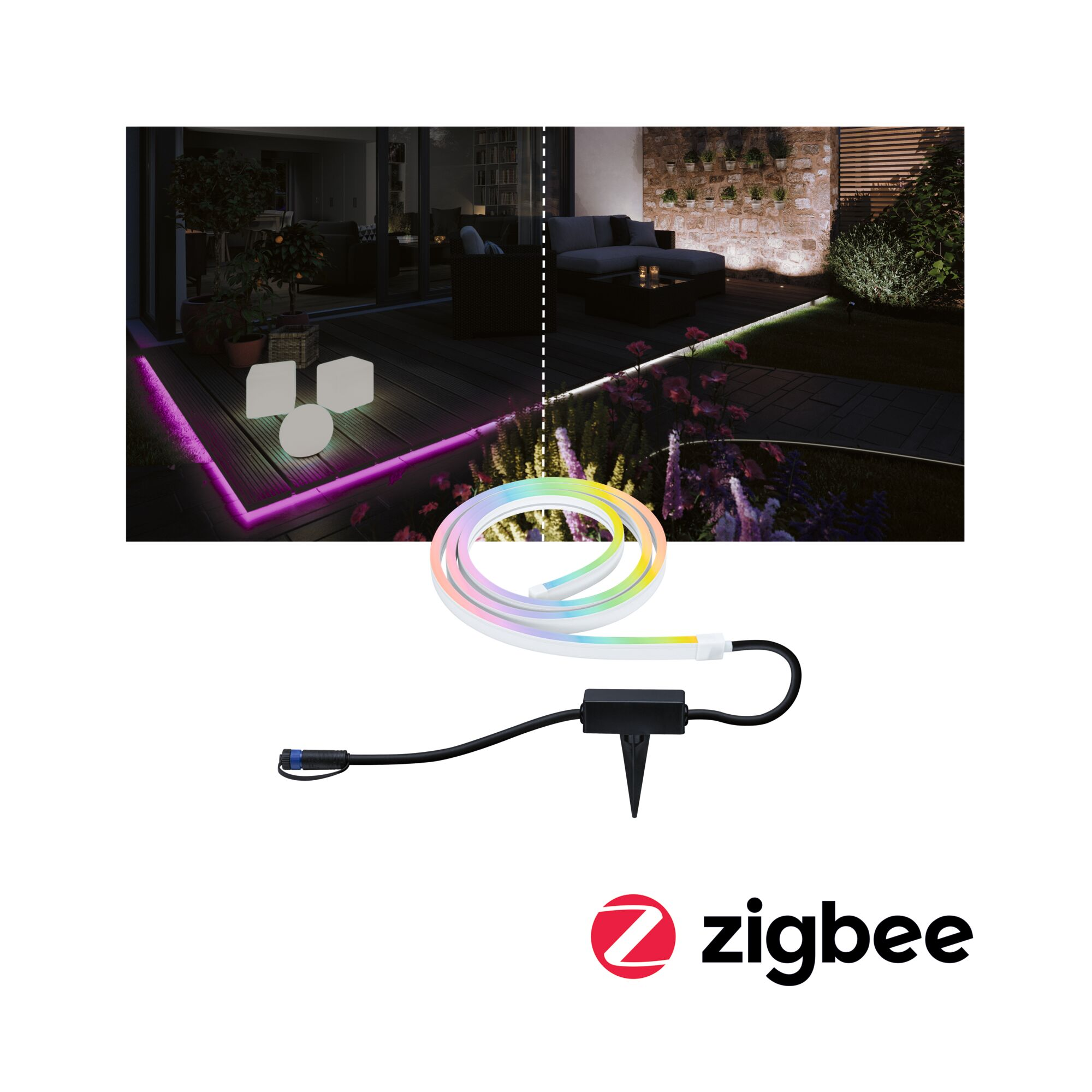 Outdoor LED-Strip 'Plug & Shine Smooth RGBW+' 2 m 11 W weiß + product picture