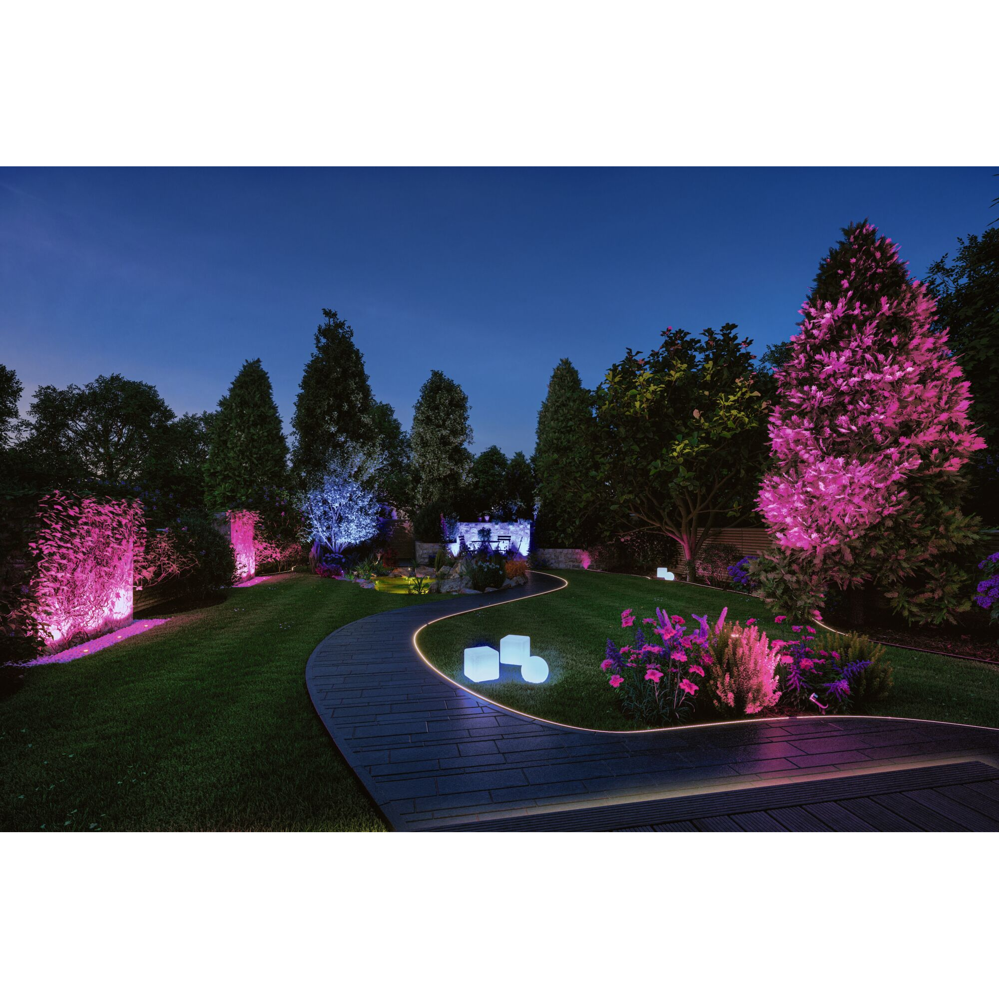 Outdoor LED-Strip 'Plug & Shine Smooth RGBW+' 5 m 22 W weiß + product picture