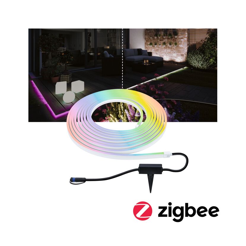 Outdoor LED-Strip 'Plug & Shine Smooth RGBW+' 10 m 39 W weiß