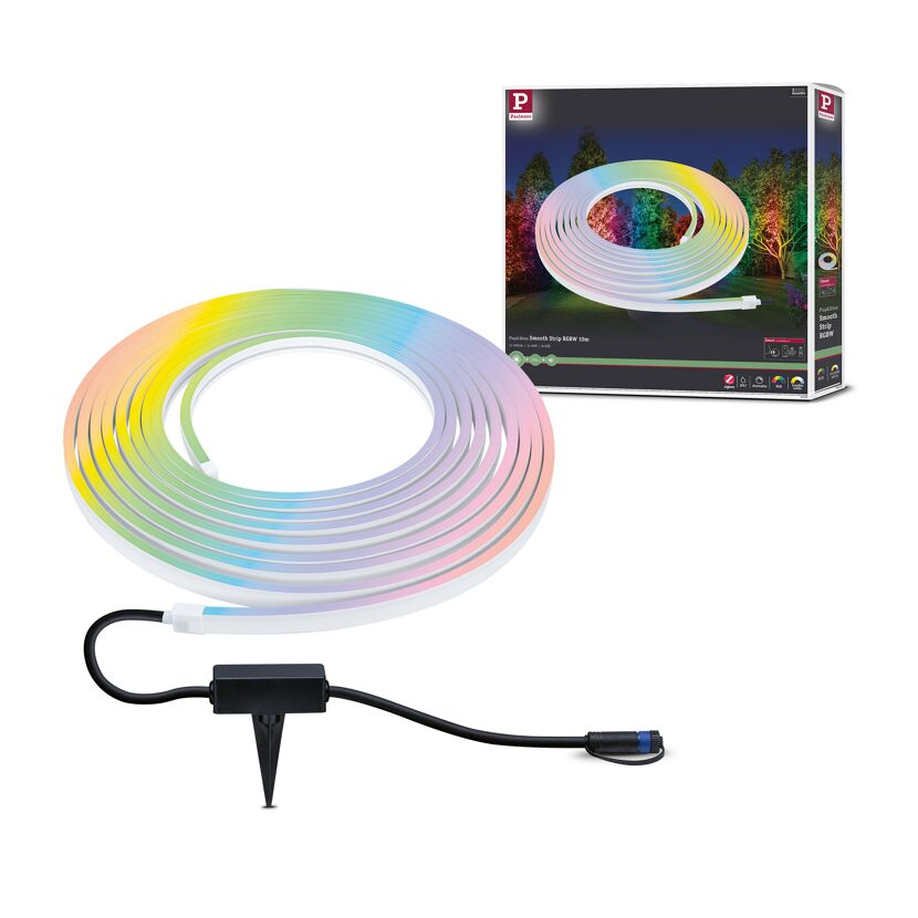 Outdoor LED-Strip 'Plug & Shine Smooth RGBW+' 10 m 39 W weiß