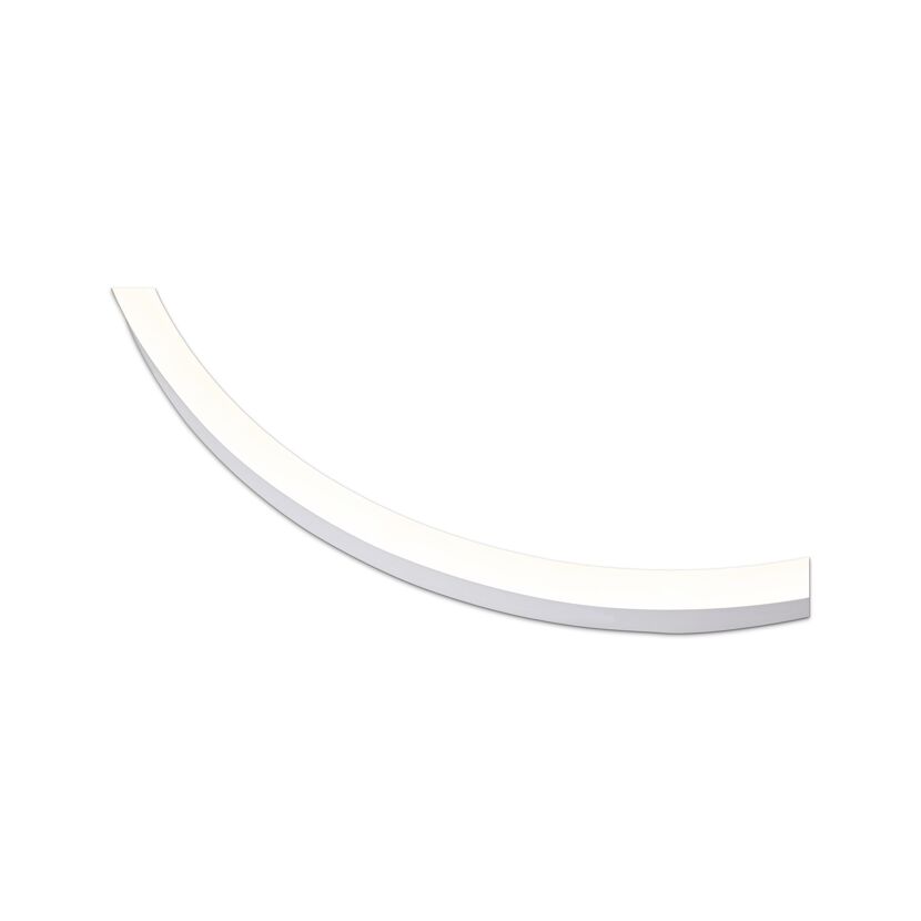 Weiße LED-Leiste Plug & Shine Stripe Smooth 2m gebogen