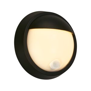 Akku-LED-Außenwandleuchte 'Puni' mattschwarz Ø 17 x 7 cm