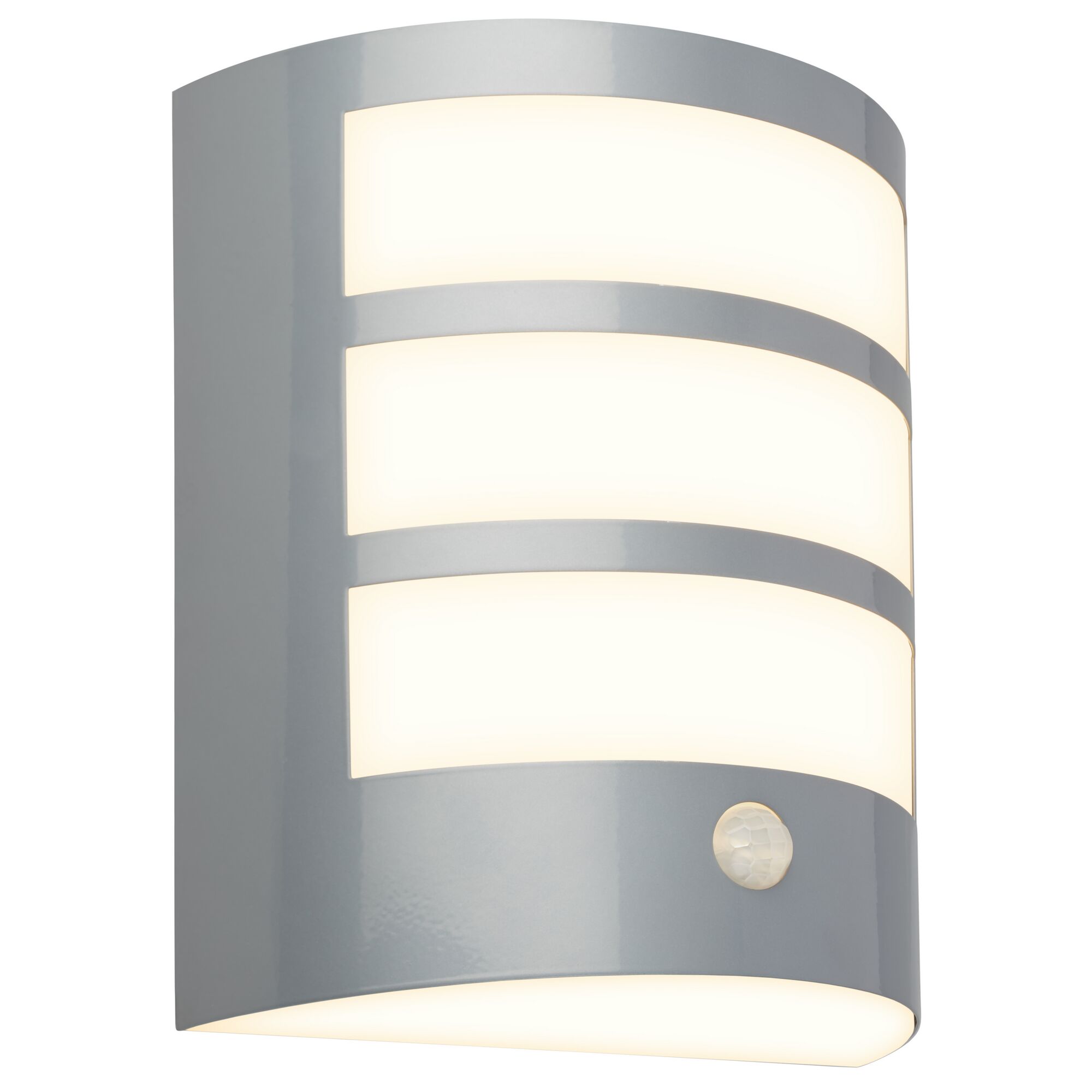 Graue LED-Außenwandleuchte mit Bewegungsmelder