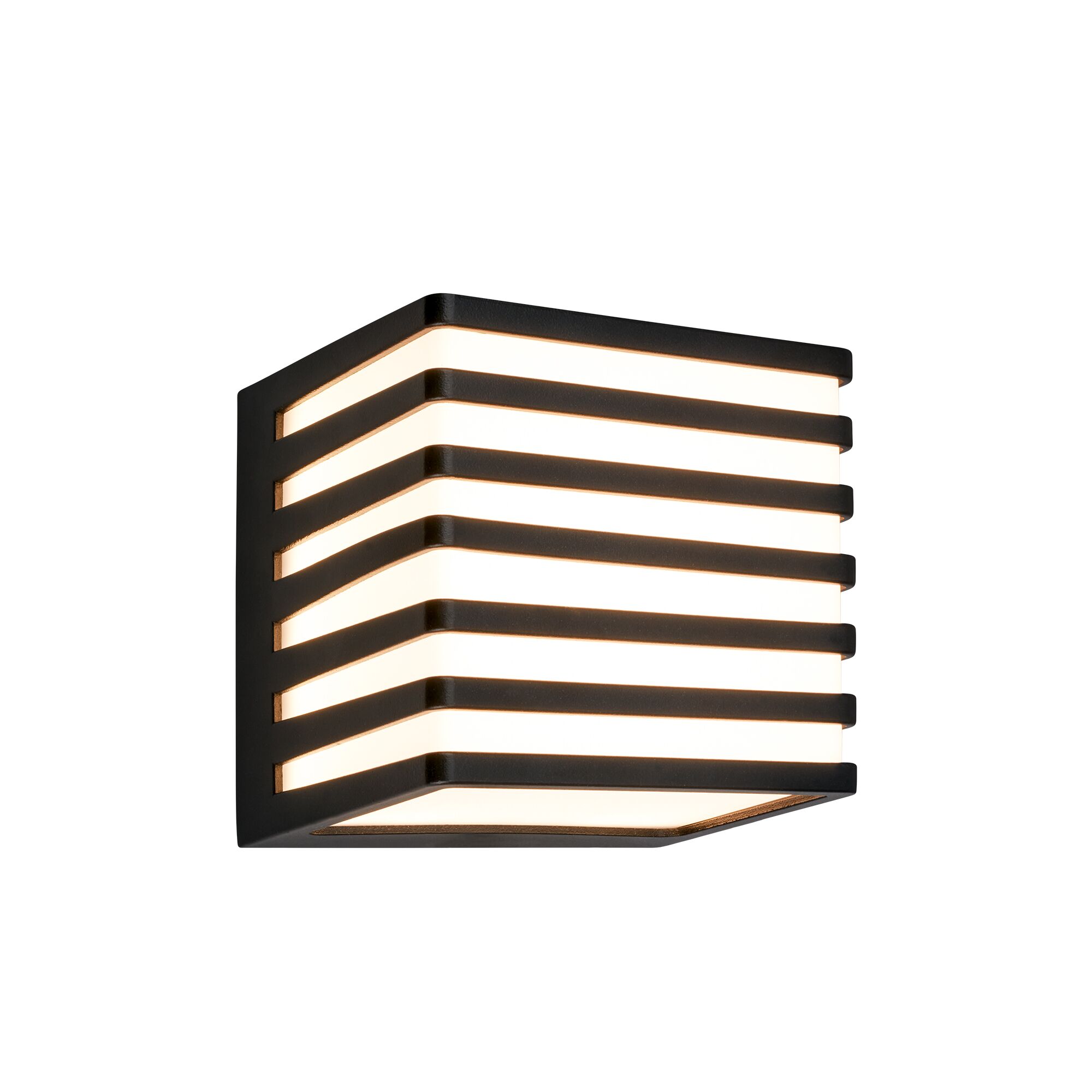 Schwarze quadratische Außenwandleuchte