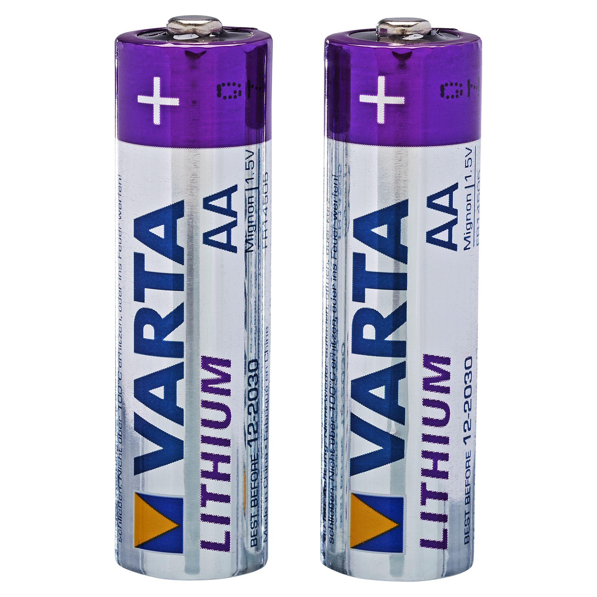 Zwei VARTA Lithium AA Batterien