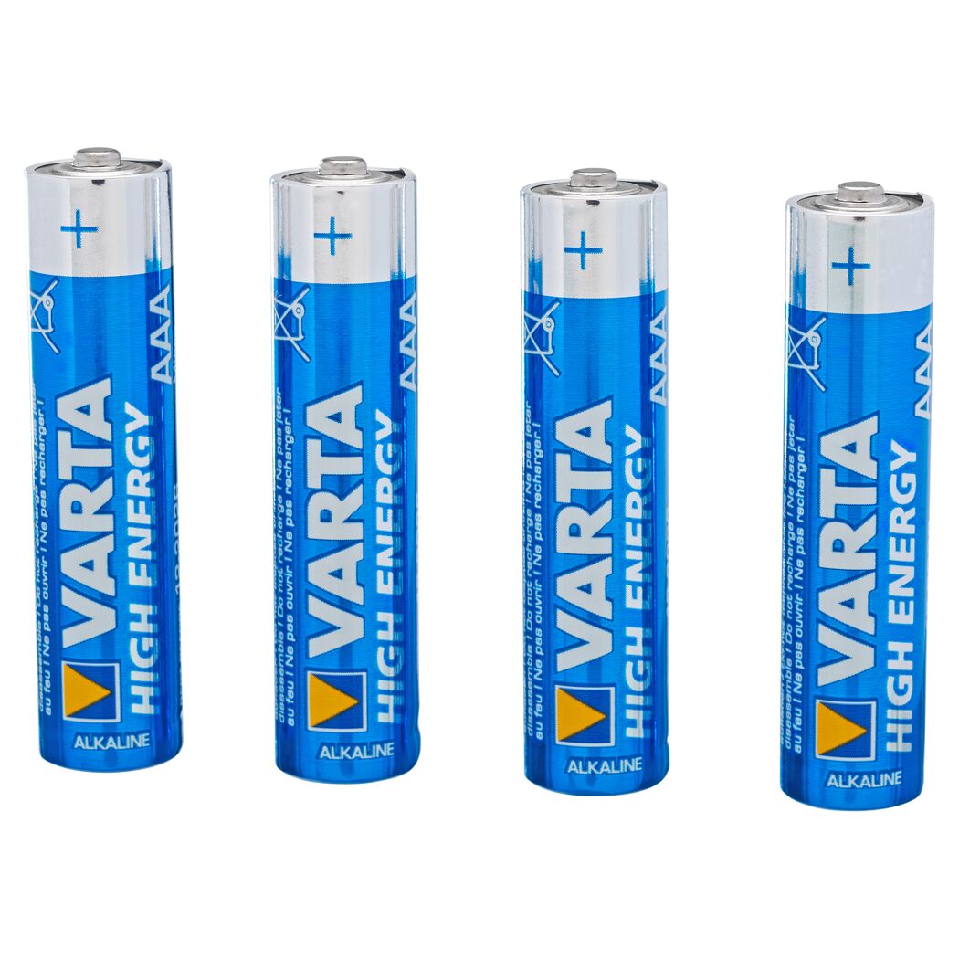Vier VARTA High Energy AAA Alkaline Batterien