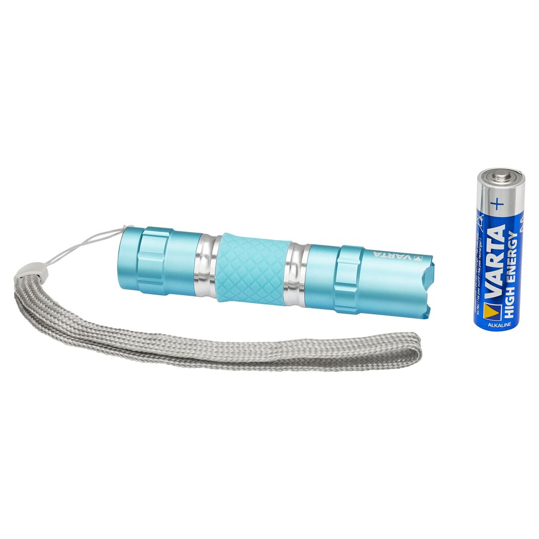 Blaue VARTA LED-Taschenlampe mit Batterie