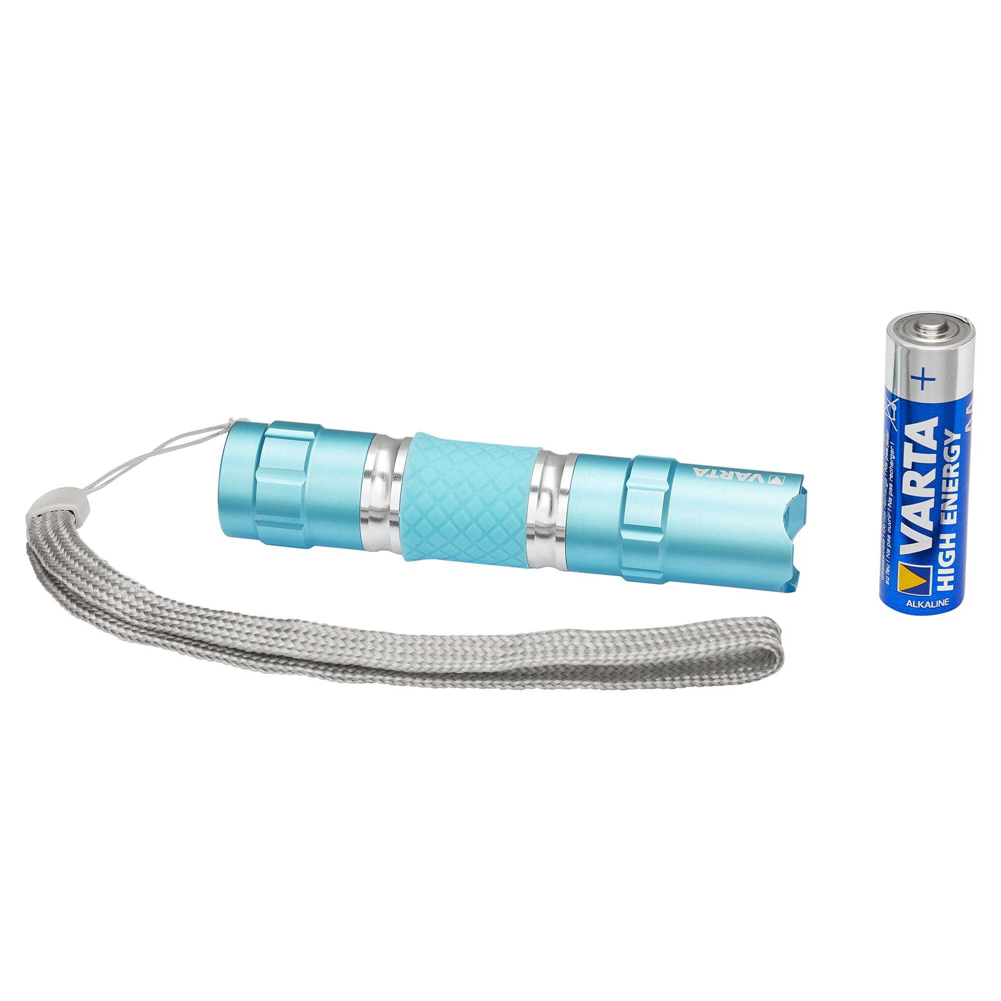Blaue VARTA LED-Taschenlampe mit Batterie