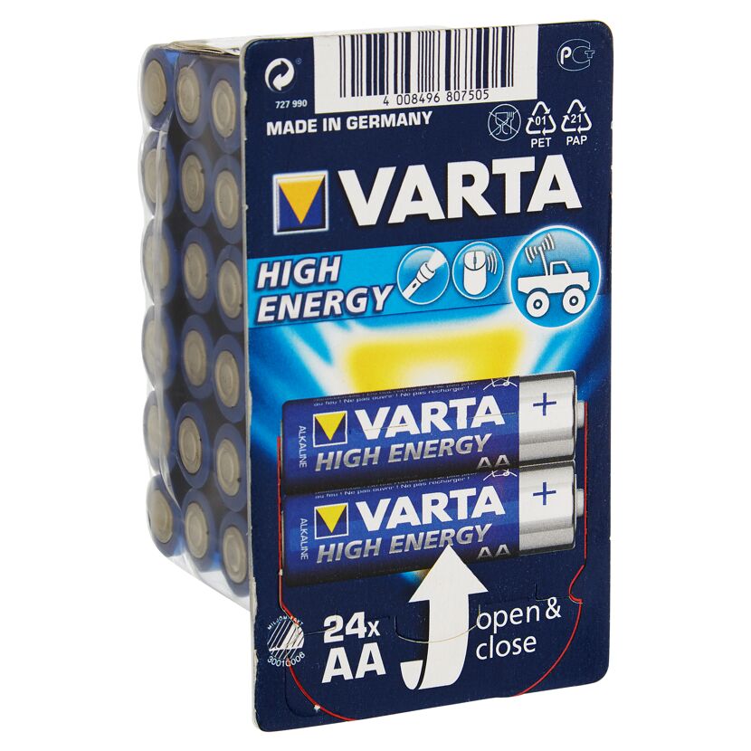 24 Varta High Energy AA Batterien in einer Packung