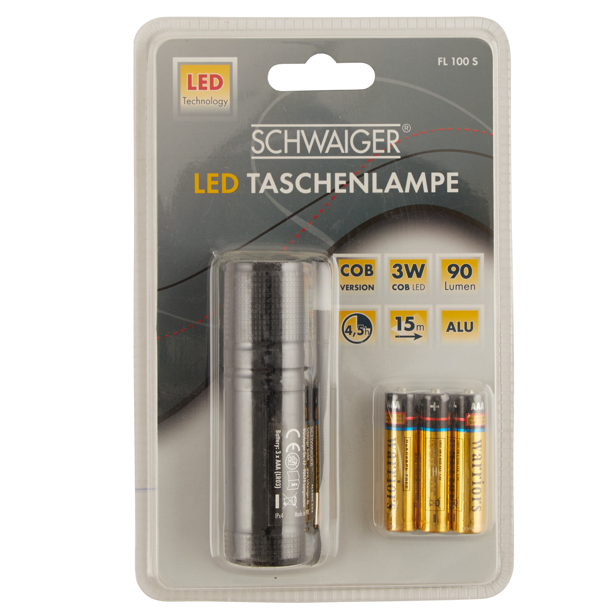 LED Taschenlampe Alu FL 100 S + product picture