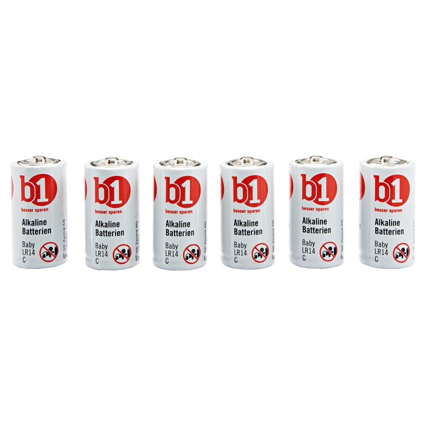 Sechs Baby-Batterien C LR14 von b1