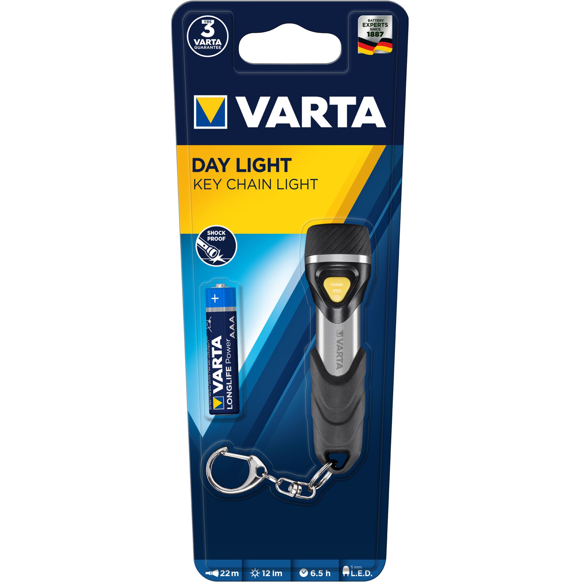 Varta LED-Schlüsselanhängerleuchte mit Batterie