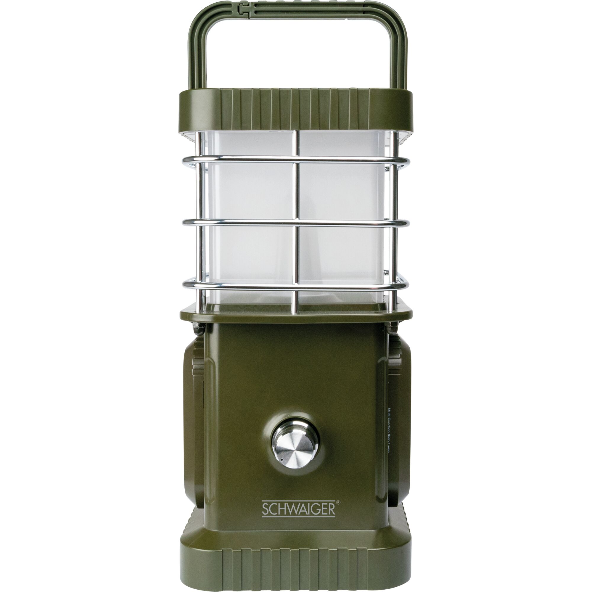 Grüne LED Campingleuchte mit Tragegriff