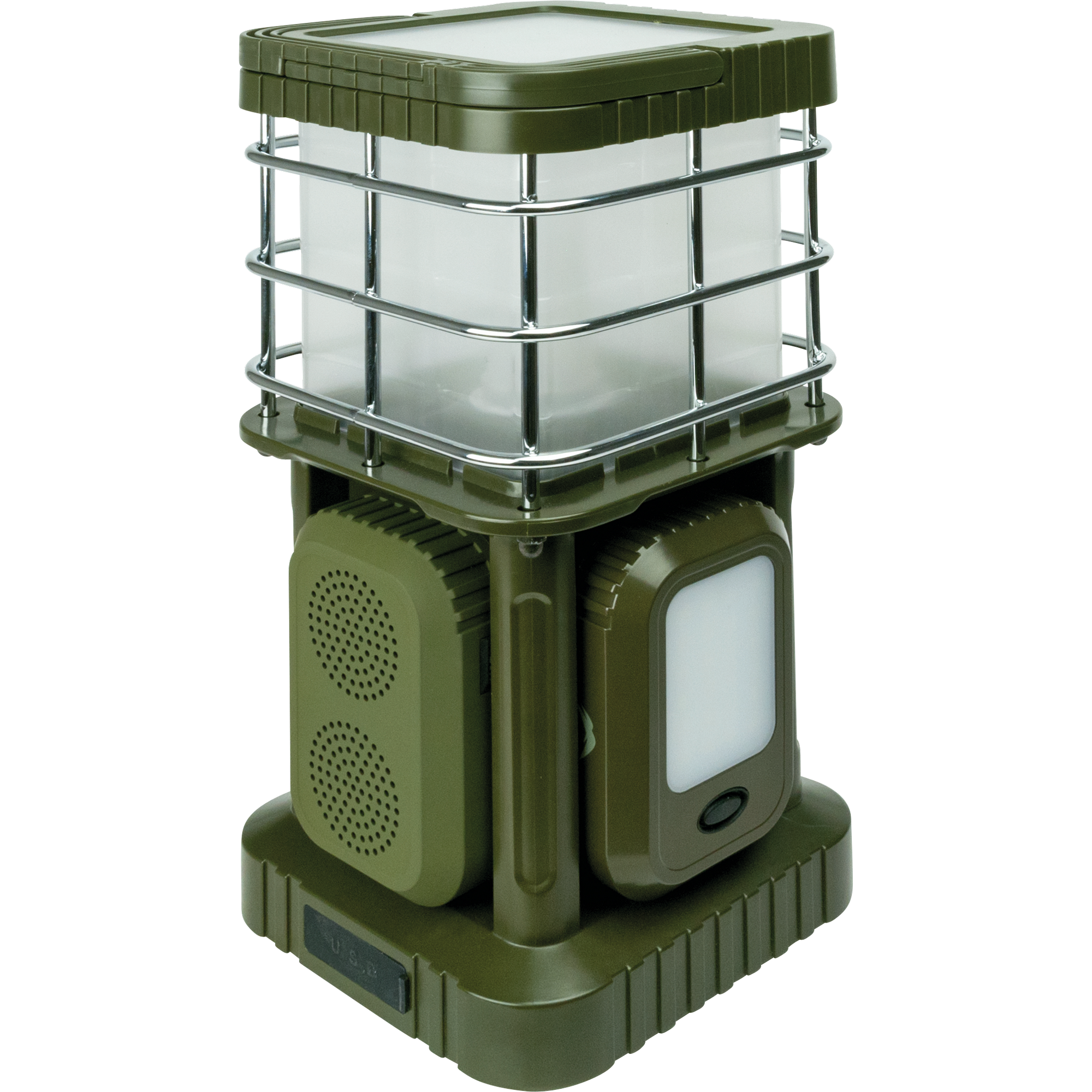 LED-Campingleuchte oliv mit Bluetooth Lautsprecher, 4-teilig + product picture
