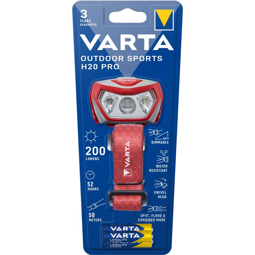 LED-Stirnlampe 'H20 Pro' rot 200 lm