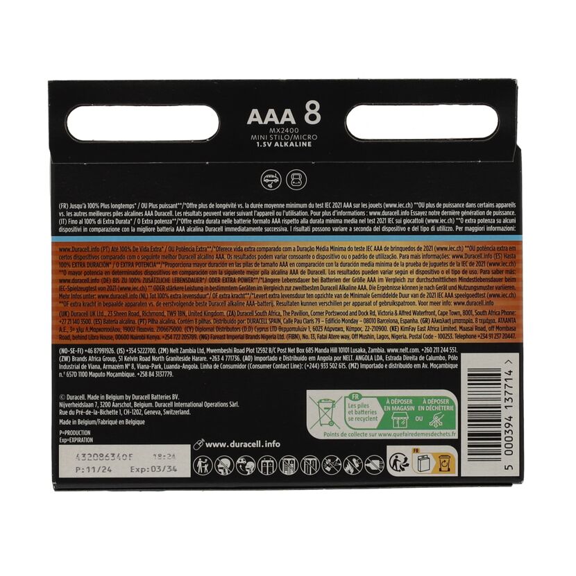 Batterie Optimum 1,5 V AAA LR03 8 Stück