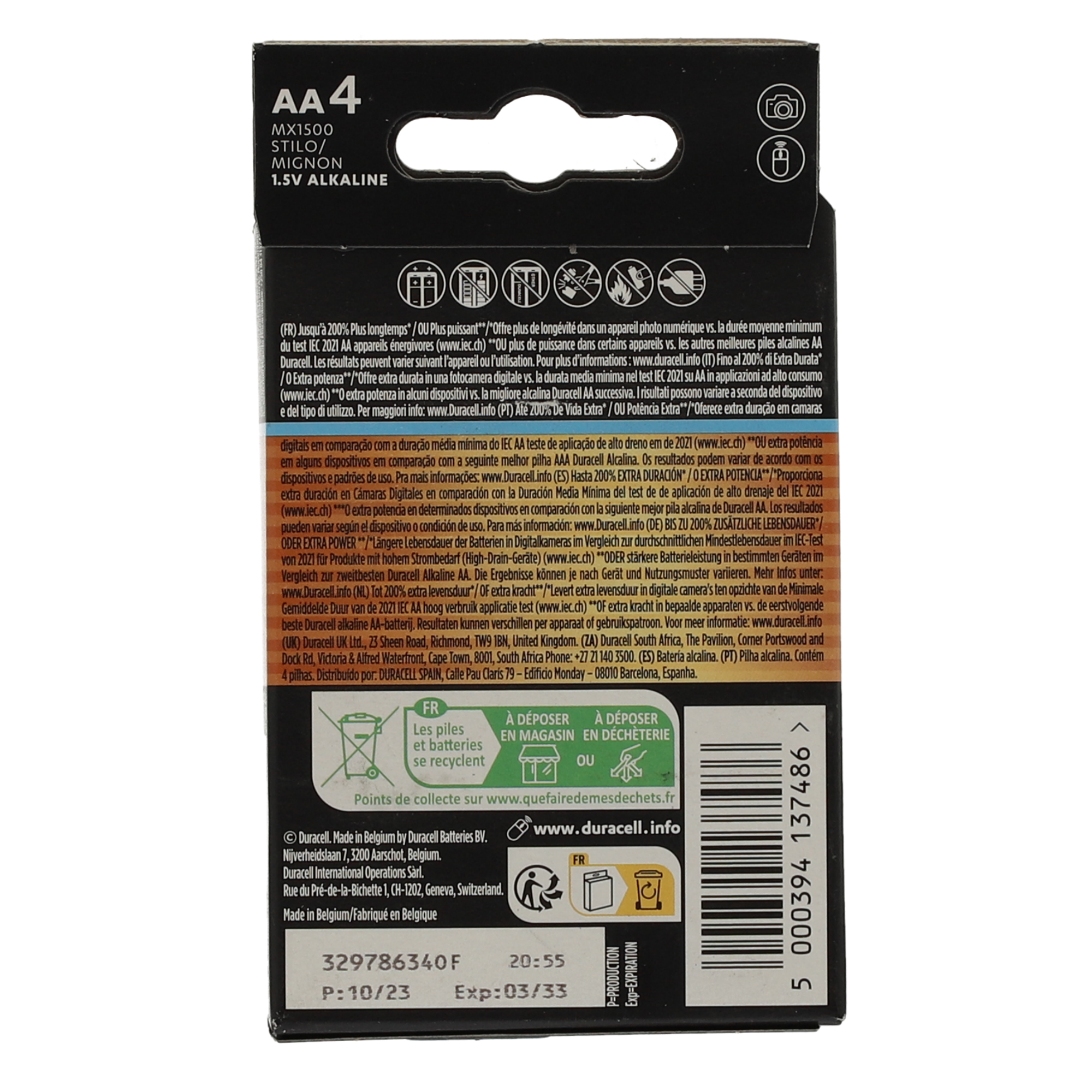 Batterie Optimum 1,5 V AA LR6 4 Stück