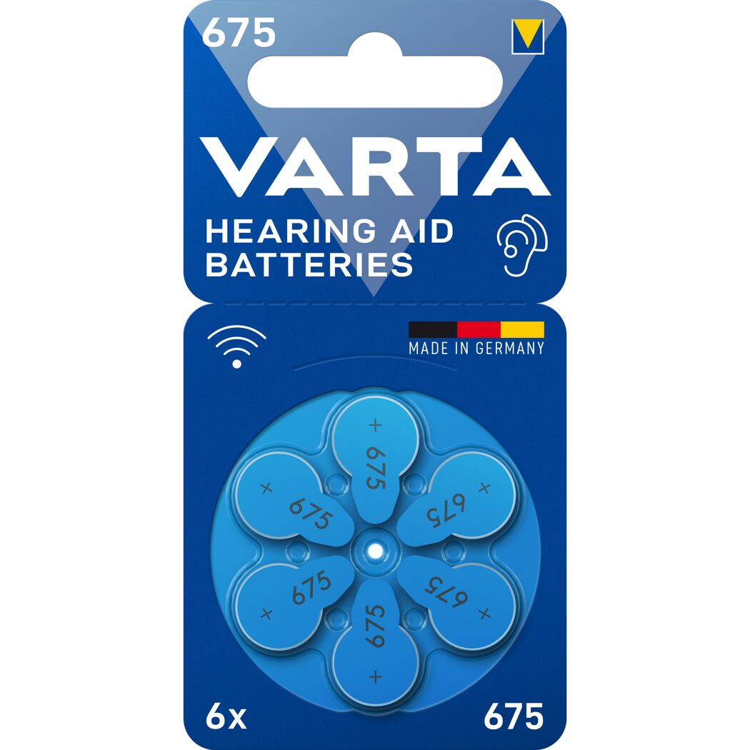 VARTA Hörgerätebatterien Typ 675, 6er-Pack