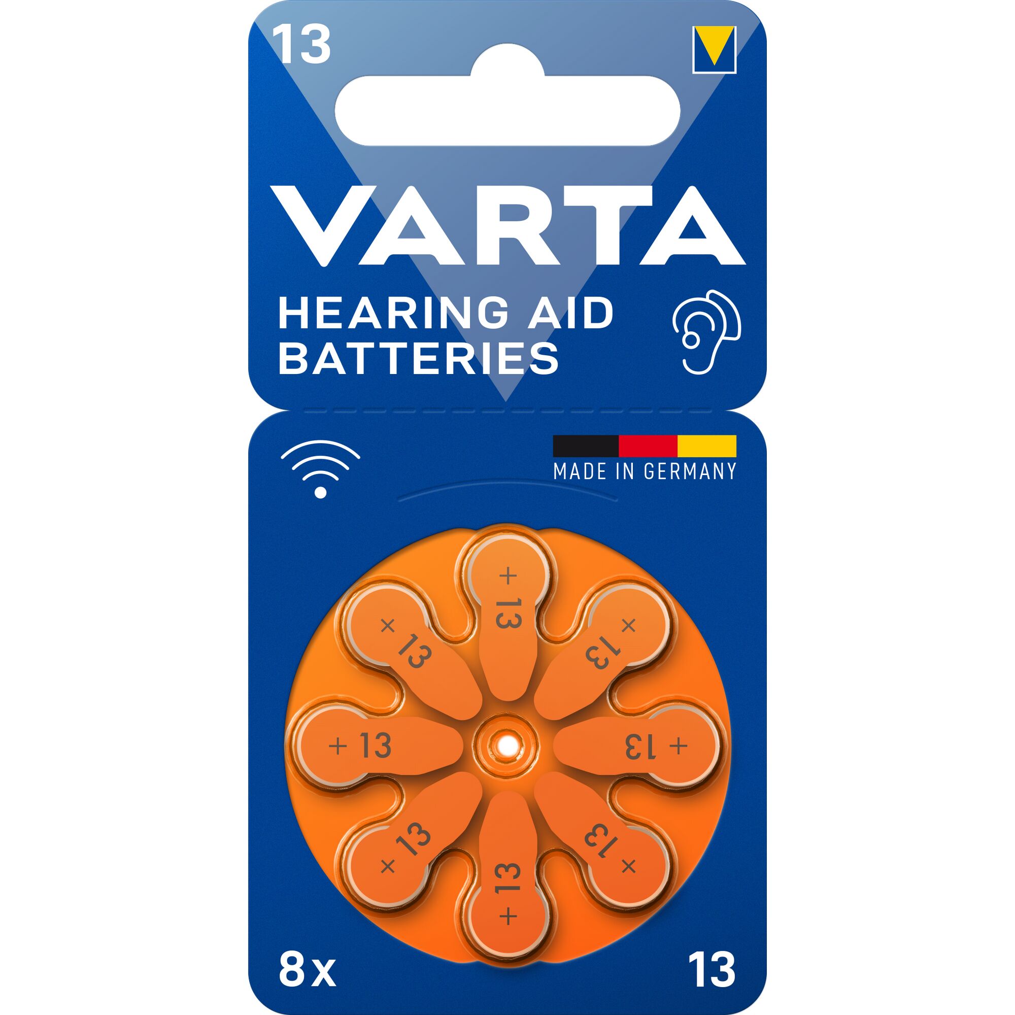 Varta Hörgerätebatterien Größe 13, 8er Pack