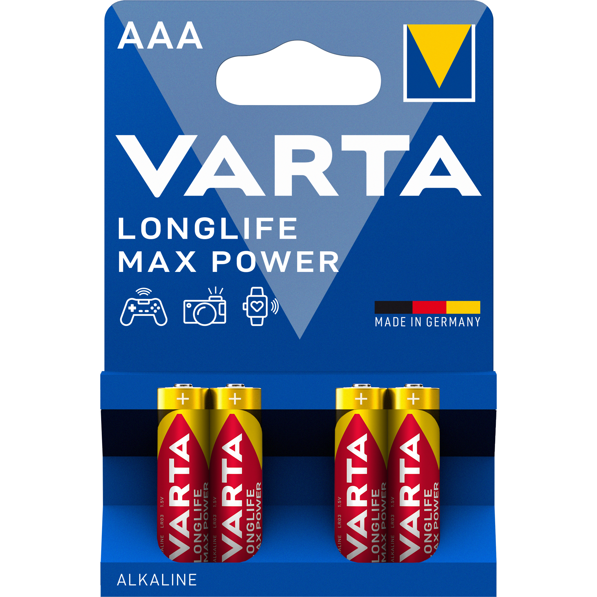 Batterien 'Longlife Max Power' AAA 4 Stück