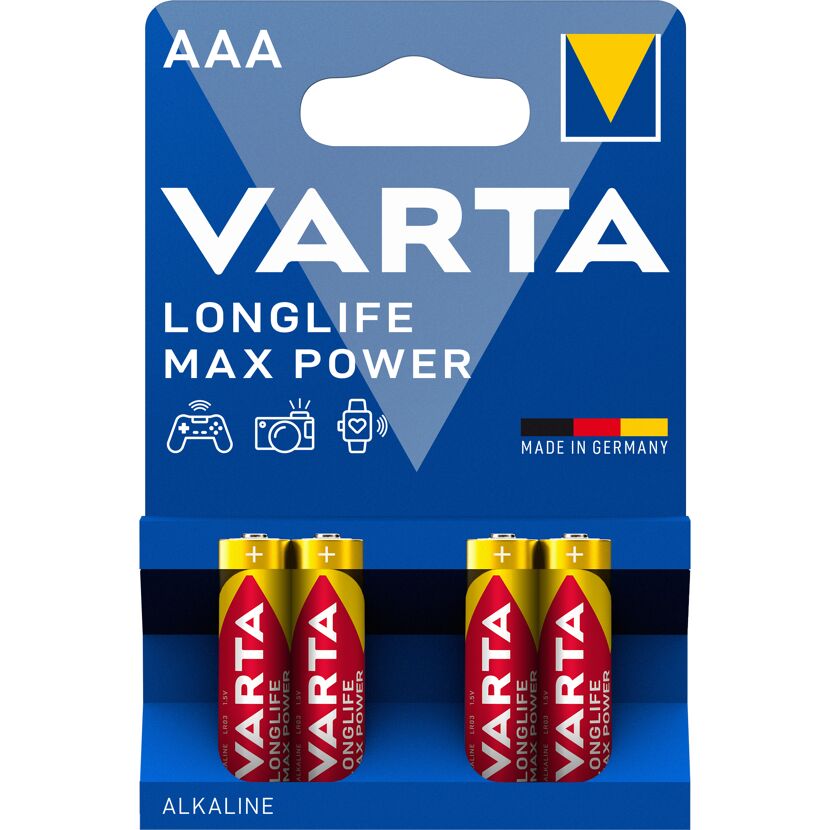 Batterien 'Longlife Max Power' AAA 4 Stück