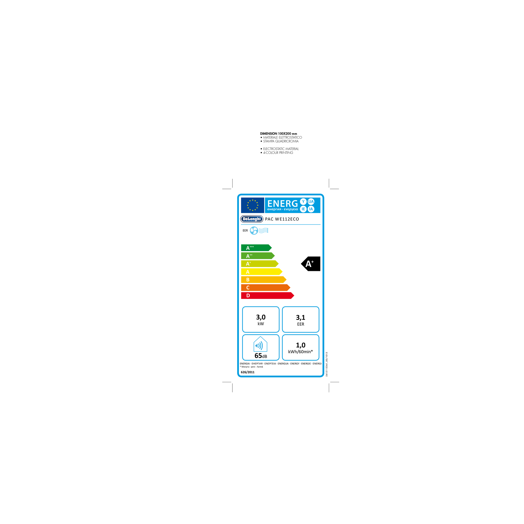 Mobiles Klimagerät 'PAC WE 112 Öko' 12500 BTU/h weiß-blau + product picture