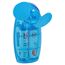 Blauer Mini-Handventilator mit Batterien