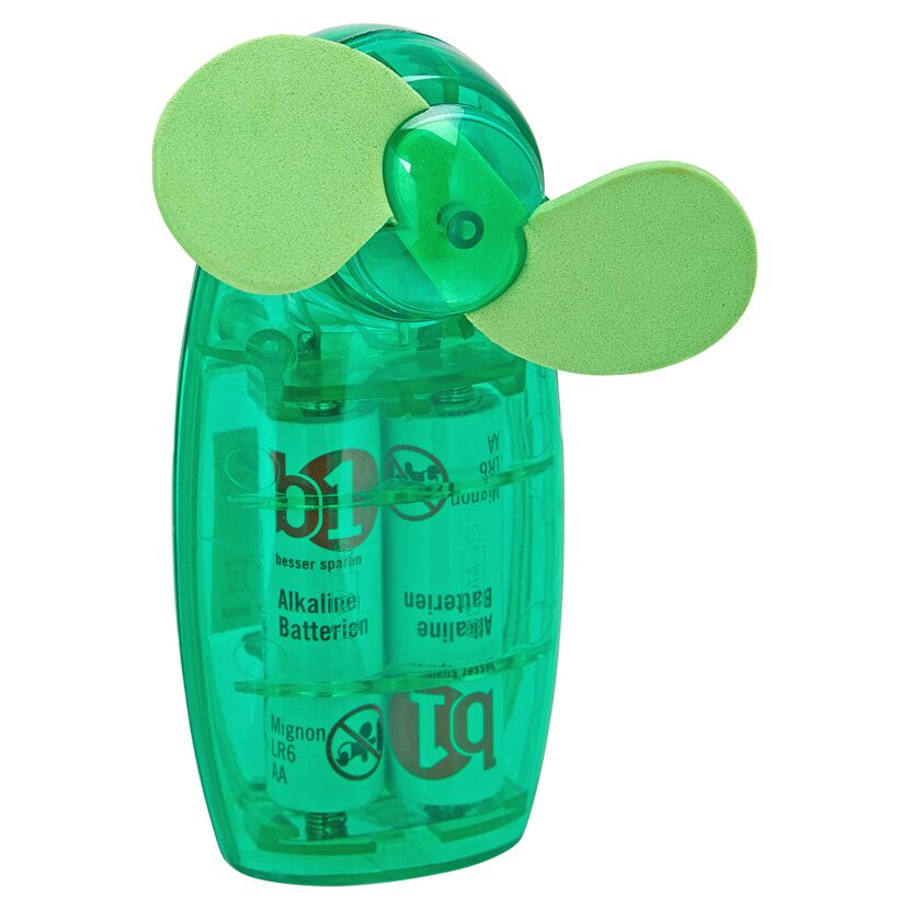 Grüner batteriebetriebener Mini-Handventilator