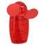 Roter Mini-Handventilator mit Batteriefach