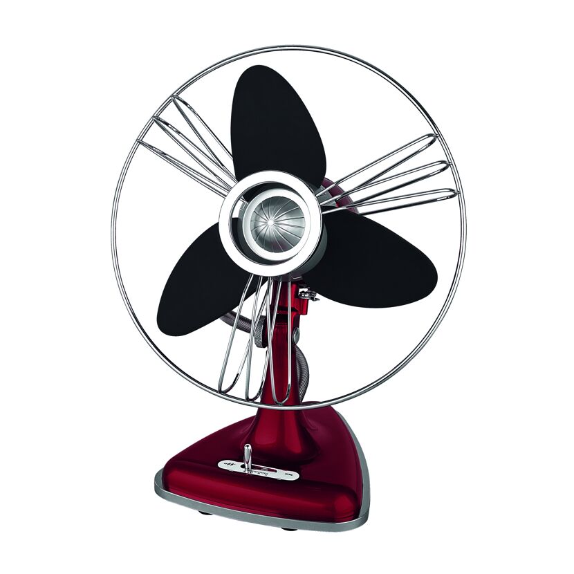 Tischventilator 'Vintage' rot Ø 30 cm