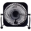 Schwarzer USB-Ventilator mit Standfuß