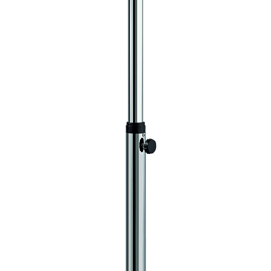 Standfuß verchromt mit schwarzem Verstellrad