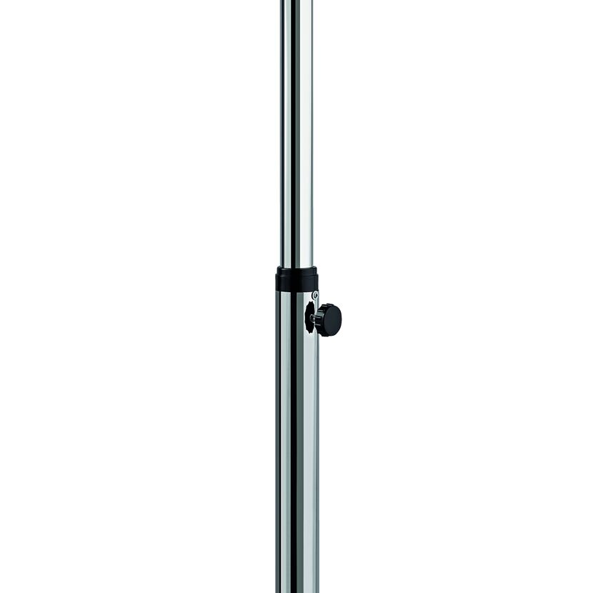 Standfuß verchromt mit schwarzem Verstellrad
