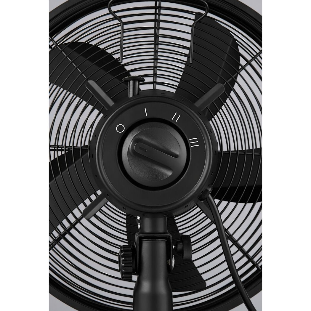 Standventilator schwarz, Nahaufnahme des Bedienfelds