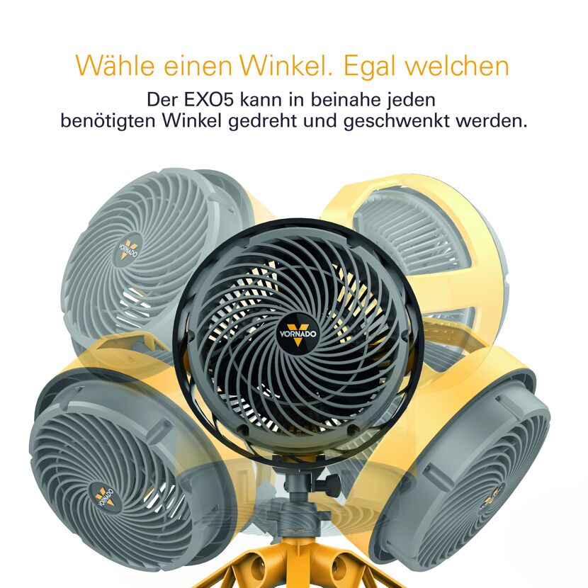 Baustellenventilator 'EXO 5' schwarz/gelb