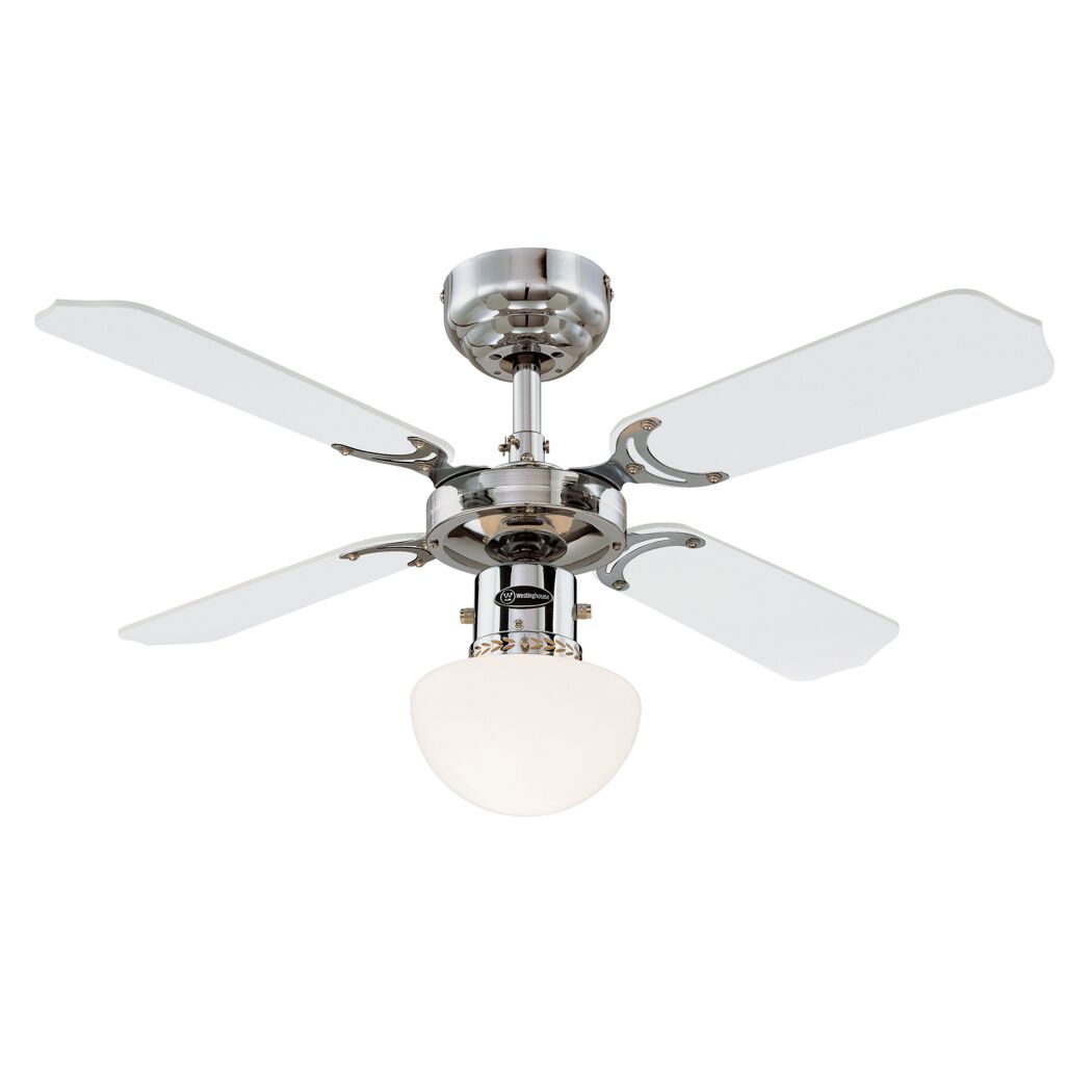 Deckenventilator 'Portland Ambiance' chrom Ø 90 cm