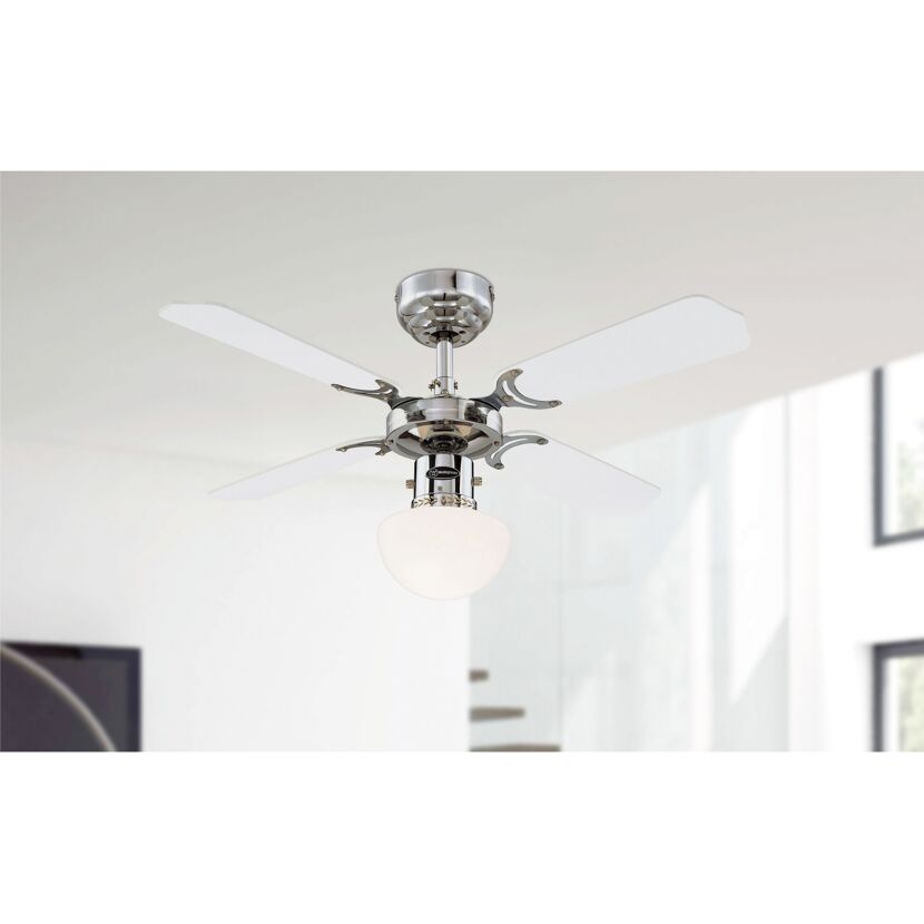 Deckenventilator 'Portland Ambiance' chrom Ø 90 cm