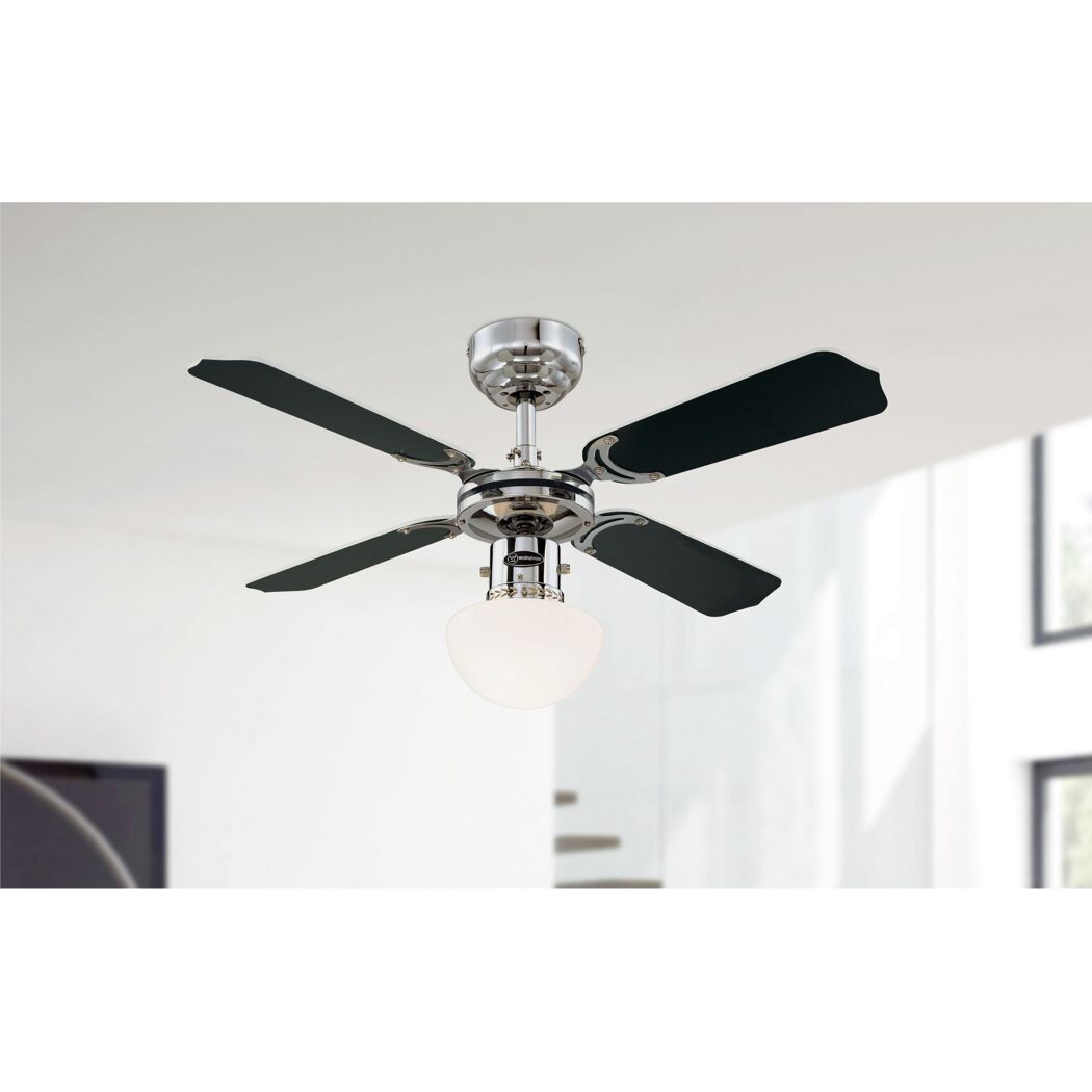 Deckenventilator 'Portland Ambiance' chrom Ø 90 cm