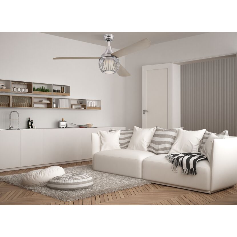 Deckenventilator 'Graham' nickel Ø 132 cm