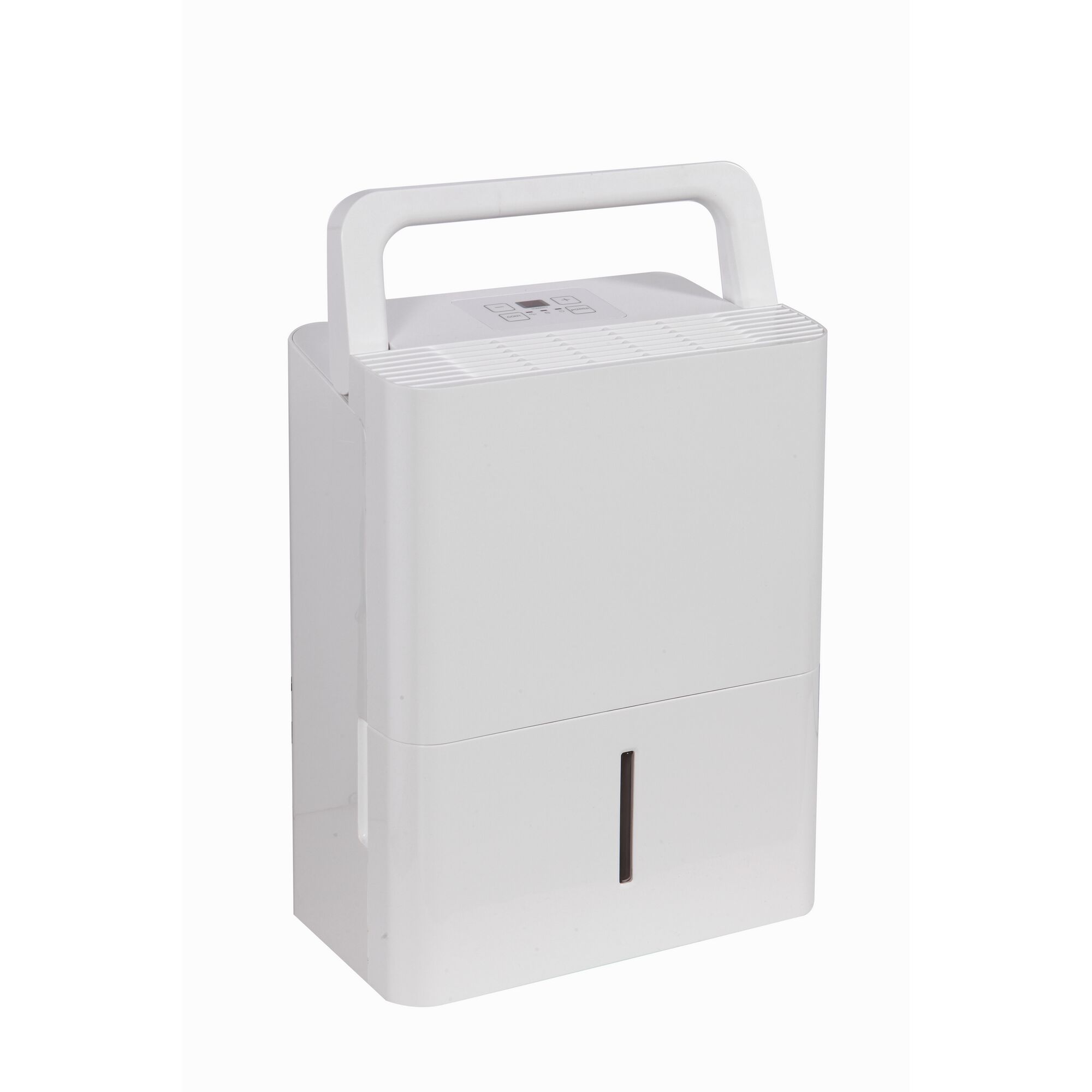 Weißer Luftentfeuchter mit Tragegriff