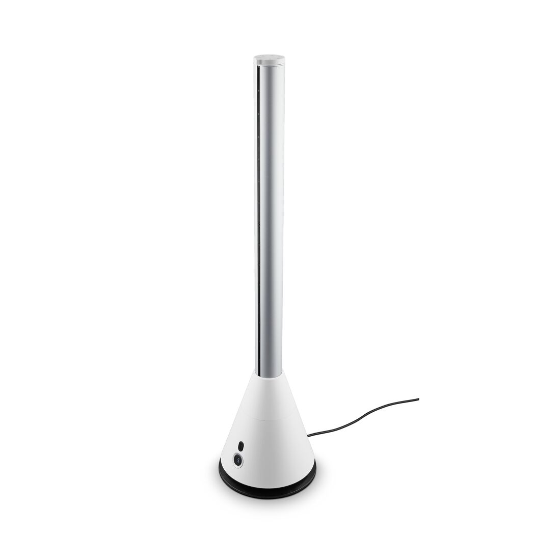 Weißer Design-Turmventilator mit Standfuß