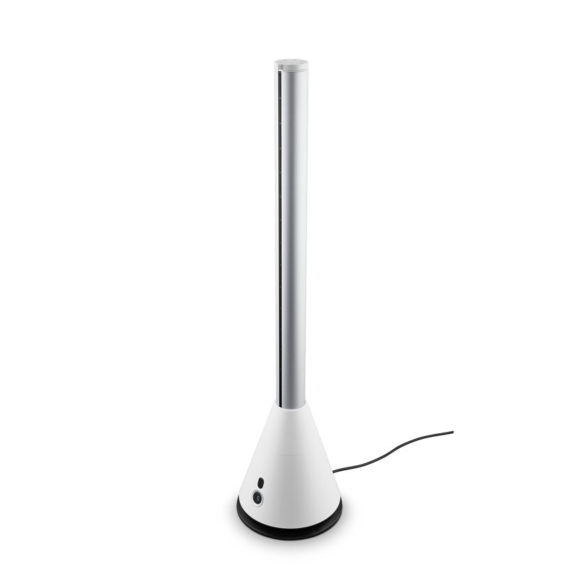 Weißer Design-Turmventilator mit Standfuß