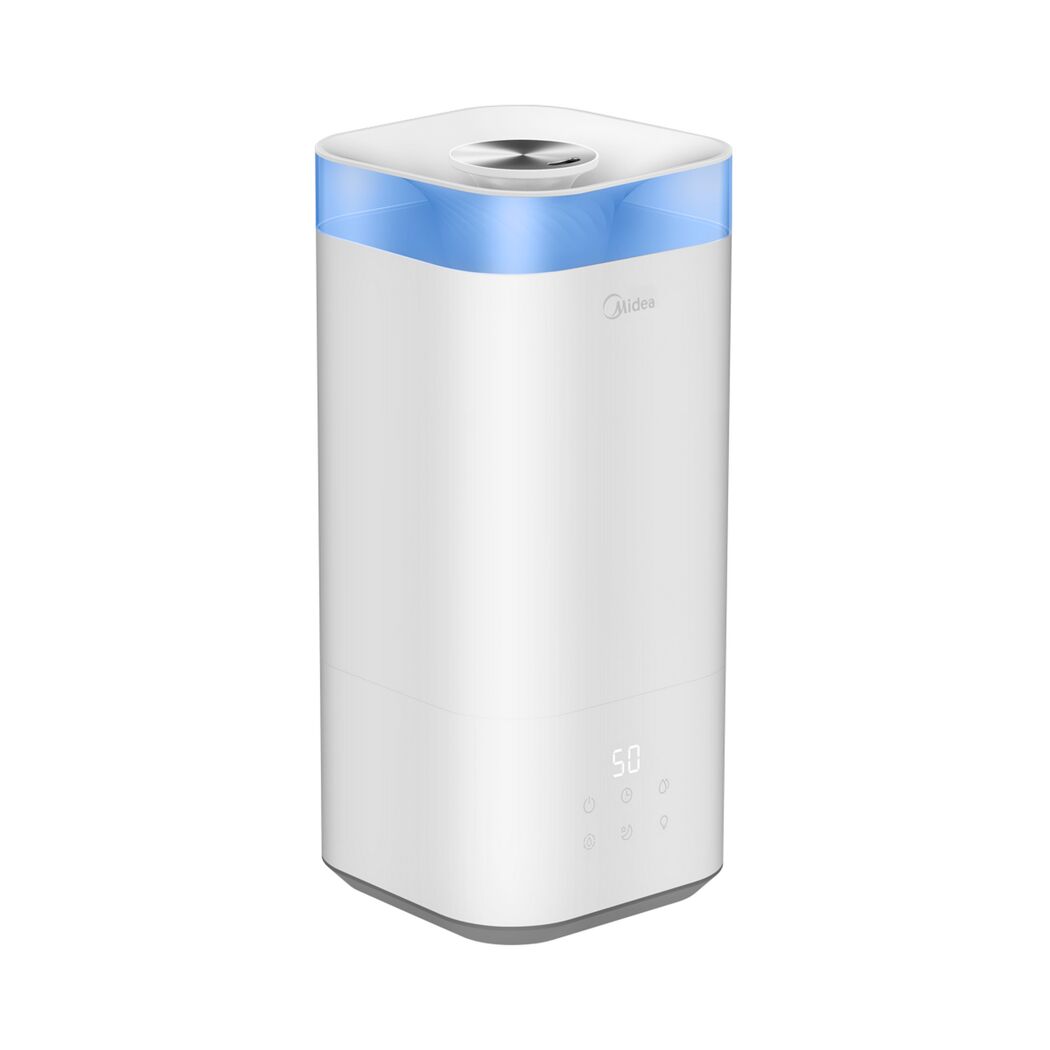 Midea Luftbefeuchter weiß mit blauem Licht