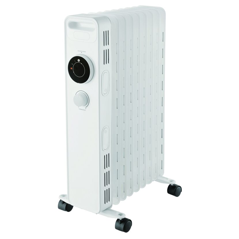 Weißer Ölradiator mit 11 Rippen