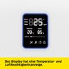 Display mit Temperatur- und Luftfeuchtigkeitsanzeige.